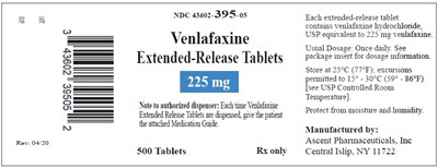 Venlafaxine-225 mg- 500ct.jpg 225 mg- 500 ct - Venlafaxine 225 mg 500ct